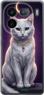 Силиконовый чехол Mystic White Cat Gothic Dark Purple Gold для Vivo IQOO 12 PRO - 6805u-3420 изображение 