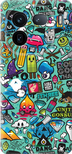 Силиконовый чехол Стикер бомбинг 1 для Vivo IQOO 12 PRO - 693u-3420 изображение 