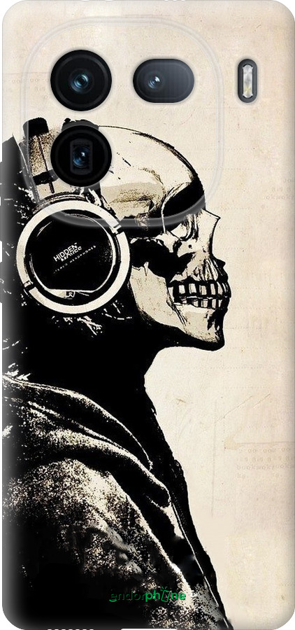 Силиконовый чехол Скелет-меломан v2 для Vivo IQOO 12 PRO - 1200u-3420 изображение 