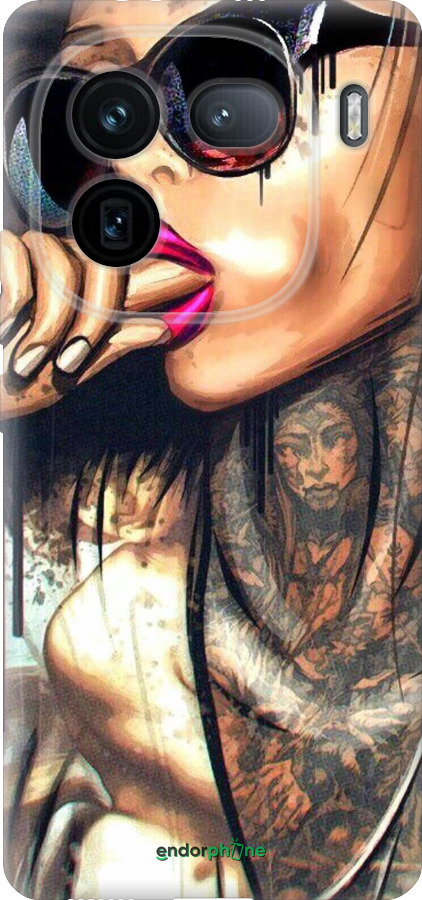 Силиконовый чехол Девушка в тату для Vivo IQOO 12 PRO - 4001u-3420 изображение 