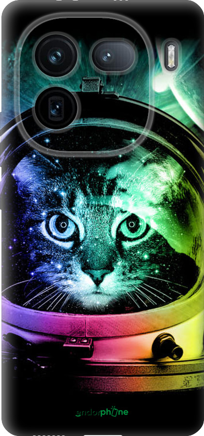 Силиконовый чехол Кот-астронавт для Vivo IQOO 12 PRO - 4154u-3420 изображение 