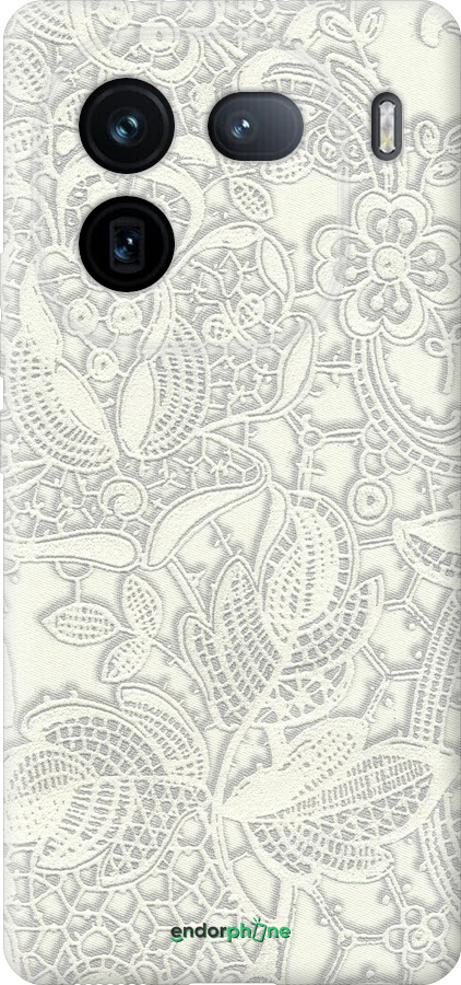 Силіконовий чехол Біле мереживо для Vivo IQOO 12 PRO - 4383u-3420 изображение 