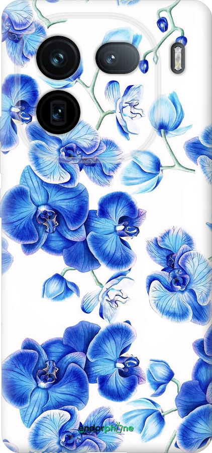 Силиконовый чехол Голубые орхидеи для Vivo IQOO 12 PRO - 4406u-3420 изображение 