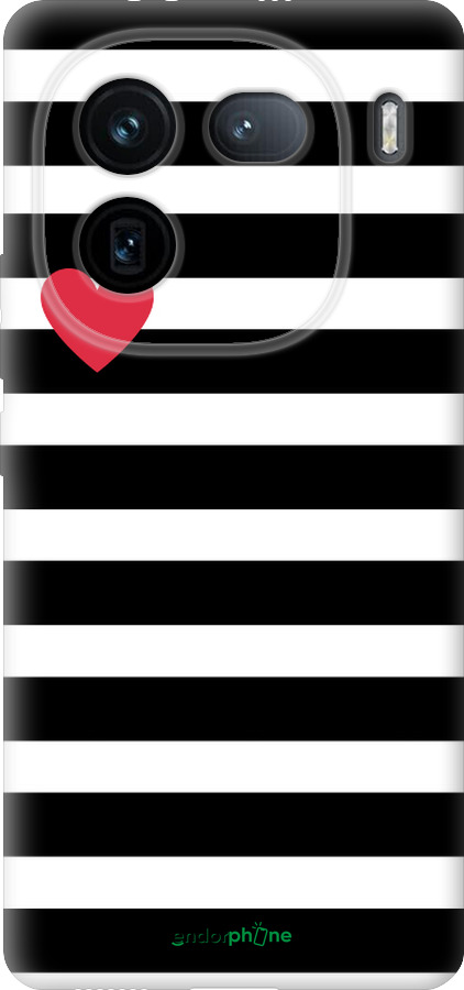 Силиконовый чехол Черно-белые полосы для Vivo IQOO 12 PRO - 4461u-3420 изображение 