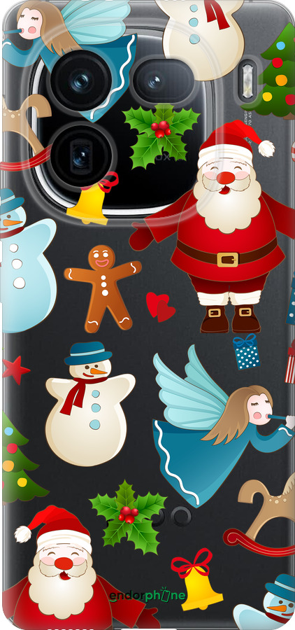 Силиконовый чехол Новогодний 1 для Vivo IQOO 12 PRO - 4614u-3420 изображение 