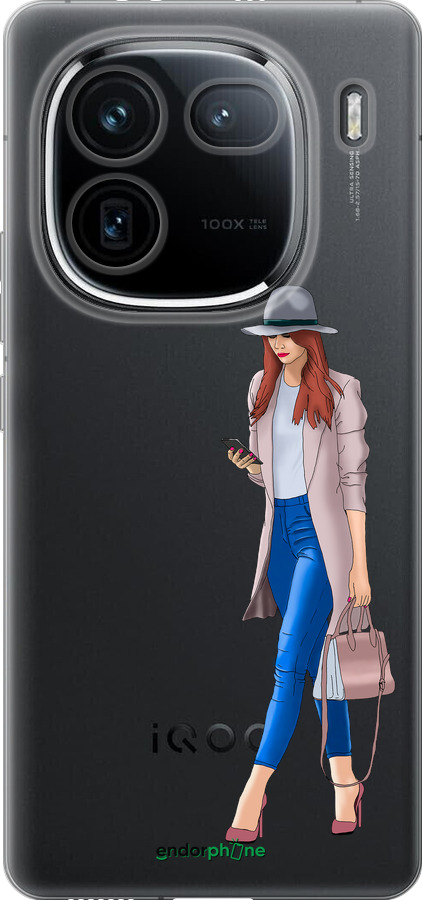 Силиконовый чехол Девушка 1 для Vivo IQOO 12 PRO - 4751u-3420 изображение 