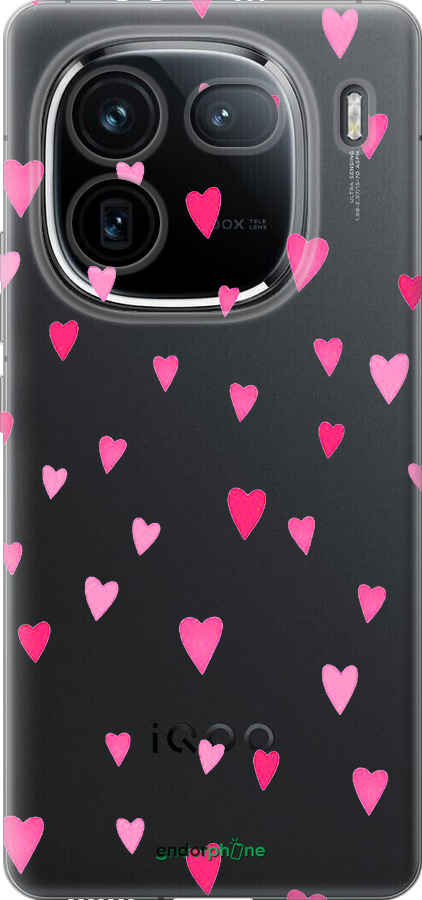 Силиконовый чехол Сердечки 2 для Vivo IQOO 12 PRO - 4763u-3420 изображение 