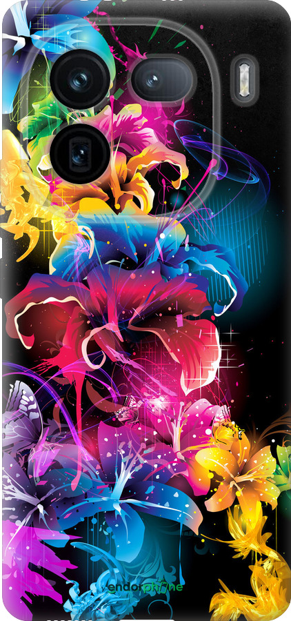 Силиконовый чехол Абстрактные цветы для Vivo IQOO 12 PRO - 511u-3420 изображение 