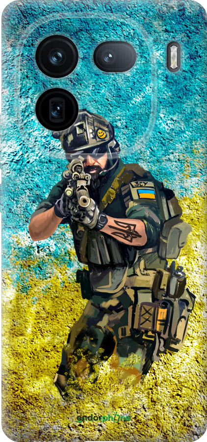 Силиконовый чехол Воин ЗСУ для Vivo IQOO 12 PRO - 5311u-3420 изображение 