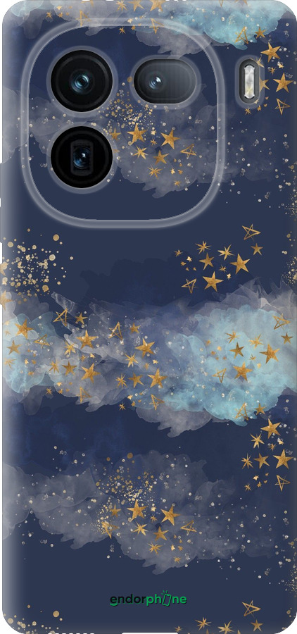 Силиконовый чехол Ночь золотые звезды для Vivo IQOO 12 PRO - 5421u-3420 изображение 