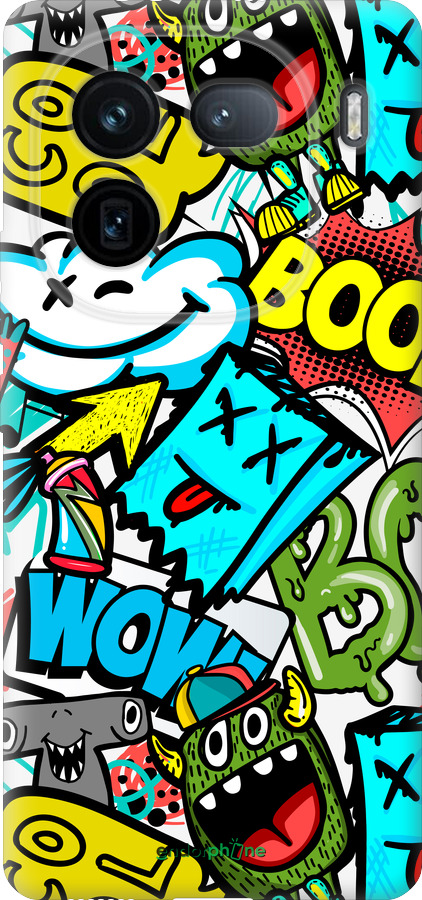 Силиконовый чехол Стикеры v4 для Vivo IQOO 12 PRO - 5508u-3420 изображение 