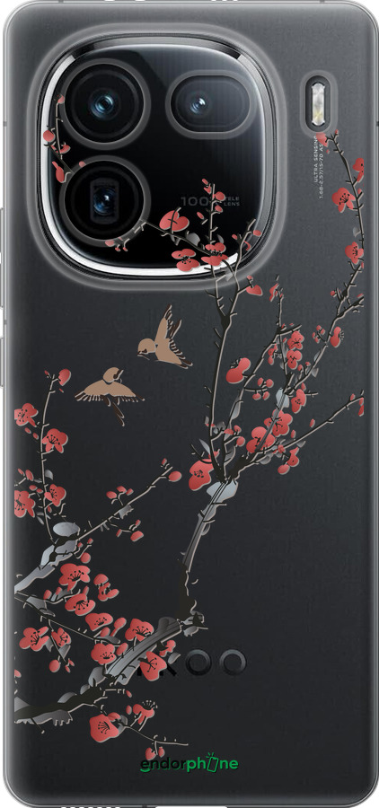 Силиконовый чехол Сакура v2 для Vivo IQOO 12 PRO - 5538u-3420 изображение 