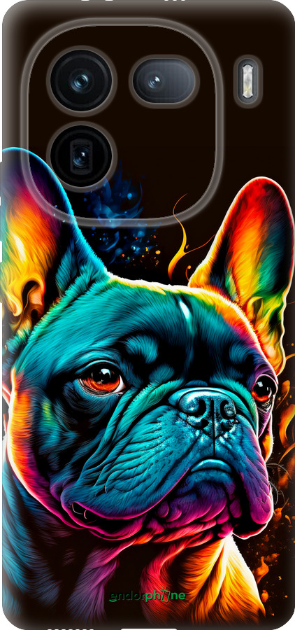 Силиконовый чехол Яркий бульдог для Vivo IQOO 12 PRO - 5547u-3420 изображение 