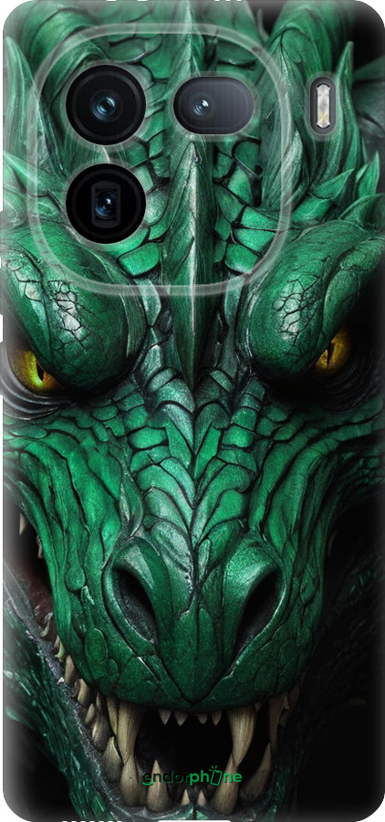 Силіконовий чехол Зелений дракон v2 для Vivo IQOO 12 PRO - 5817u-3420 изображение 