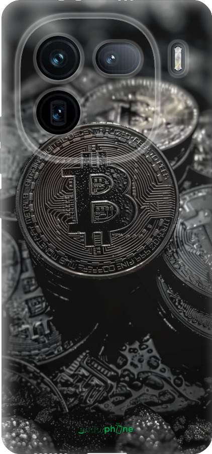 Силиконовый чехол Black Bitcoin для Vivo IQOO 12 PRO - 6090u-3420 изображение 