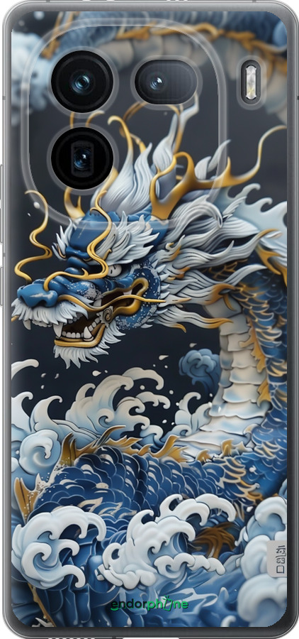 Силиконовый чехол Водяной дракон для Vivo IQOO 12 PRO - 6113u-3420 изображение 