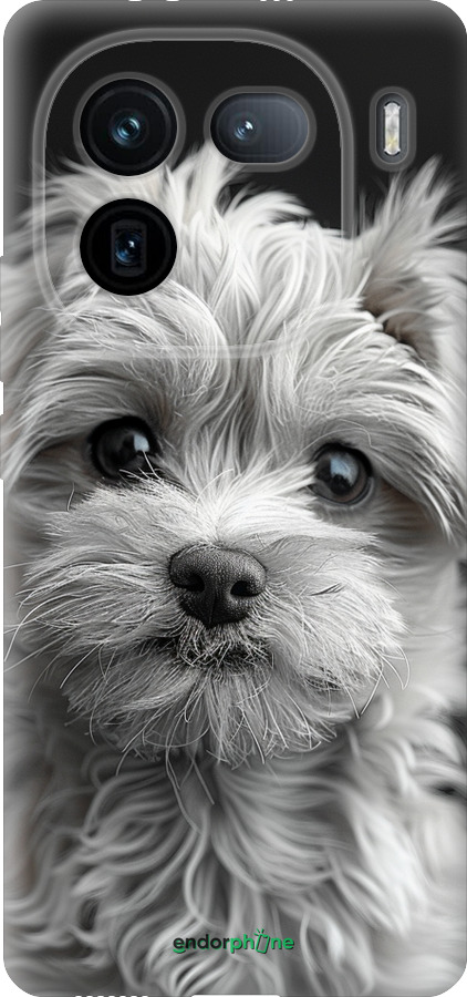 Силиконовый чехол Мальтипу на чорном фоне для Vivo IQOO 12 PRO - 6156u-3420 изображение 