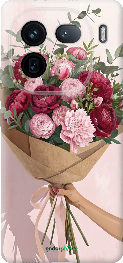 Силиконовый чехол Пионы 1 для Vivo IQOO 12 PRO - 6705u-3420 изображение 