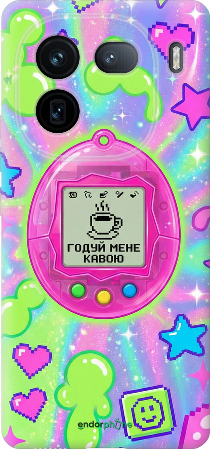 Силиконовый чехол Y2K Aesthetic Retro Pet: Годуй мене кавою для Vivo IQOO 12 PRO - 6784u-3420 изображение 