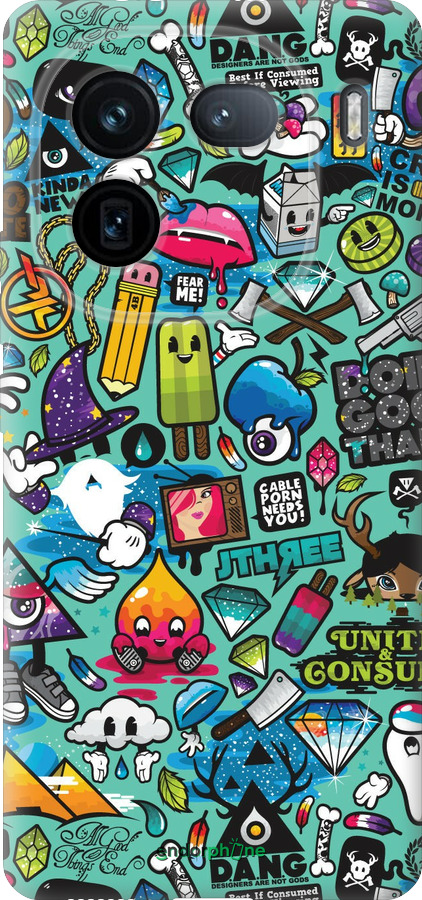 Силиконовый чехол Стикер бомбинг 1 для Vivo IQOO 12 PRO - 693u-3420 изображение 