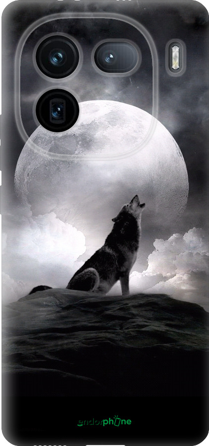 Силиконовый чехол Воющий волк для Vivo IQOO 12 PRO - 934u-3420 изображение 