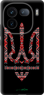 Силиконовый чехол Герб - вышиванка на черном фоне для Vivo iQOO 12 - 1196u-3433 изображение 