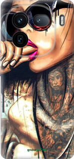 Силиконовый чехол Девушка в тату для Vivo iQOO 12 - 4001u-3433 изображение 