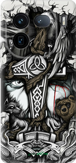 Силіконовий чехол Тату Вікінг для Vivo iQOO 12 - 4098u-3433 изображение 