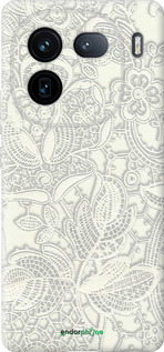 Силиконовый чехол Белое кружево для Vivo iQOO 12 - 4383u-3433 изображение 