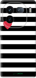 Силиконовый чехол Черно-белые полосы для Vivo iQOO 12 - 4461u-3433 изображение 