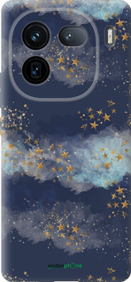 Силиконовый чехол Ночь золотые звезды для Vivo iQOO 12 - 5421u-3433 изображение 