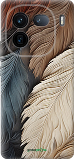 Силиконовый чехол Листья в стиле бохо для Vivo iQOO 12 - 5643u-3433 изображение 