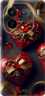 Силиконовый чехол Сердечки v4 для Vivo iQOO 12 - 5834u-3433 изображение 