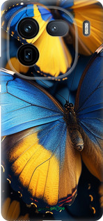 Силиконовый чехол Желто-голубые бабочки для Vivo iQOO 12 - 6046u-3433 изображение 