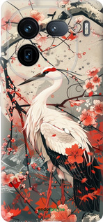 Силиконовый чехол Аист в цвету сакуры для Vivo iQOO 12 - 6109u-3433 изображение 