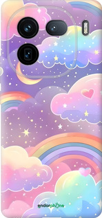 Силиконовый чехол Облака и радуга для Vivo iQOO 12 - 6312u-3433 изображение 