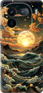 Силиконовый чехол Арт волны для Vivo iQOO 12 - 6332u-3433 изображение 