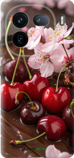 Силиконовый чехол Вишня в шоколаде для Vivo iQOO 12 - 6698u-3433 изображение 
