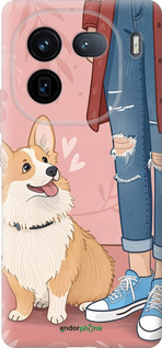 Силиконовый чехол Корги 3 для Vivo iQOO 12 - 6707u-3433 изображение 