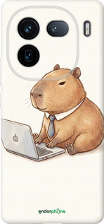 Силиконовый чехол Funny Capybara CEO Working для Vivo iQOO 12 - 6777u-3433 изображение 