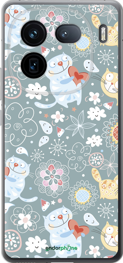 Силиконовый чехол Котята v3 для Vivo iQOO 12 - 1223u-3433 изображение 