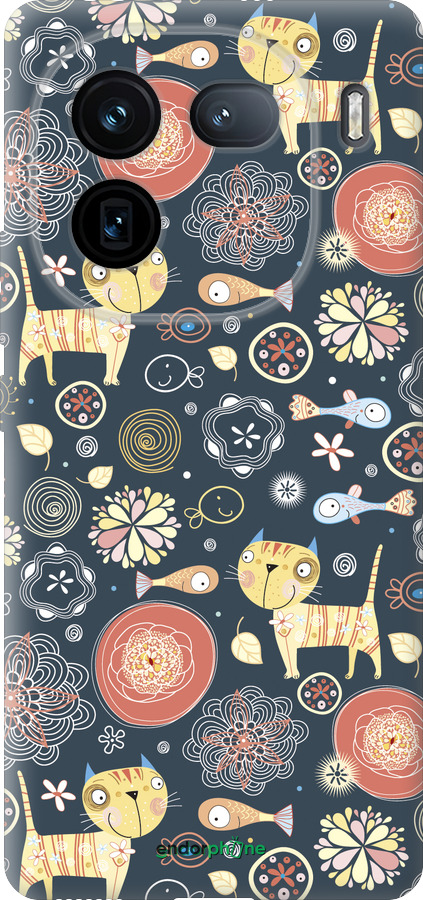 Силиконовый чехол Котята v4 для Vivo iQOO 12 - 1224u-3433 изображение 