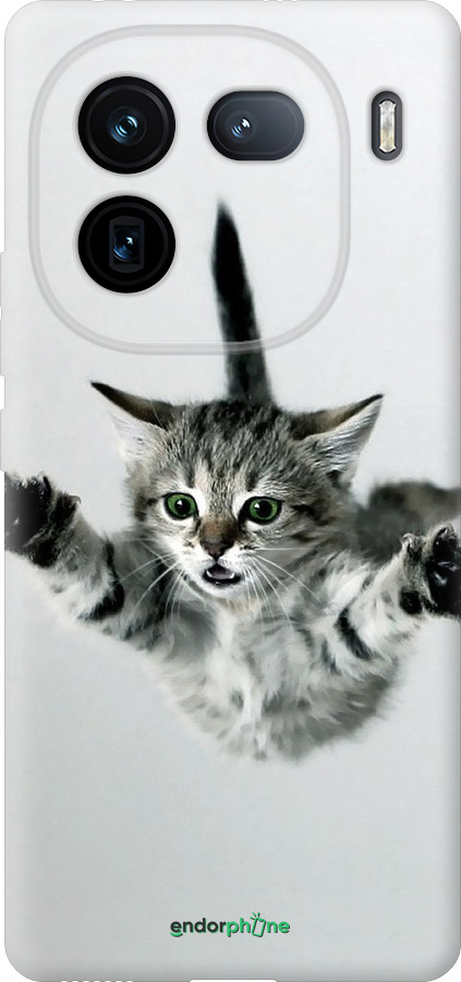 Силиконовый чехол Летящий котёнок для Vivo iQOO 12 - 2322u-3433 изображение 