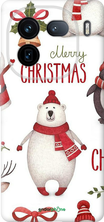 Силиконовый чехол Merry Christmas для Vivo iQOO 12 - 4106u-3433 изображение 