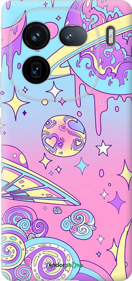Силиконовый чехол Розовая галактика для Vivo iQOO 12 - 4146u-3433 изображение 