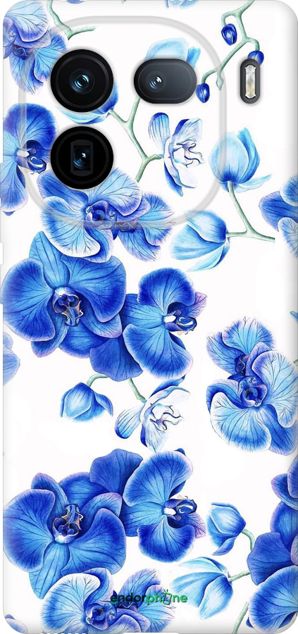 Силиконовый чехол Голубые орхидеи для Vivo iQOO 12 - 4406u-3433 изображение 