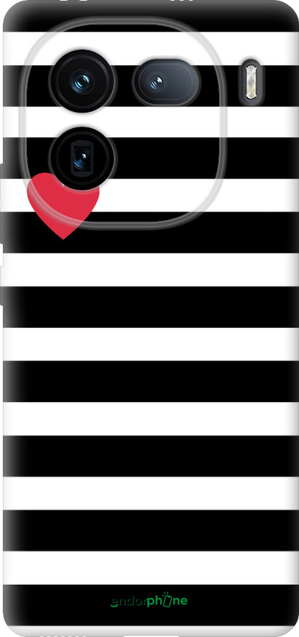 Силиконовый чехол Черно-белые полосы для Vivo iQOO 12 - 4461u-3433 изображение 