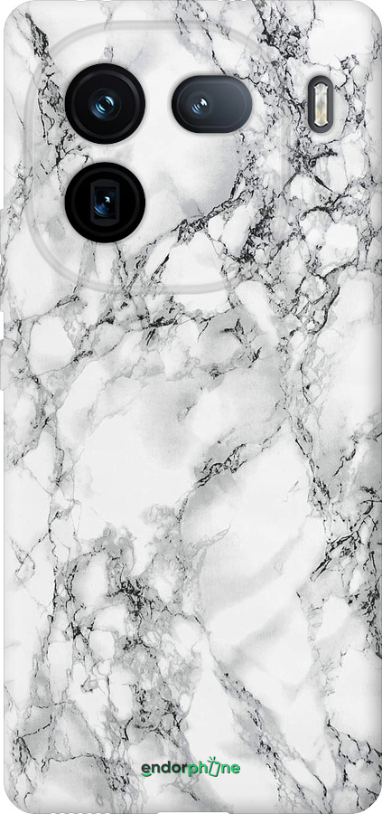 Силиконовый чехол Мрамор белый для Vivo iQOO 12 - 4480u-3433 изображение 