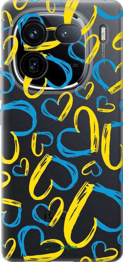 Силіконовий чехол Серця UA  для Vivo iQOO 12 - 5292u-3433 изображение 