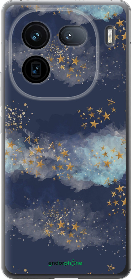 Силиконовый чехол Ночь золотые звезды для Vivo iQOO 12 - 5421u-3433 изображение 